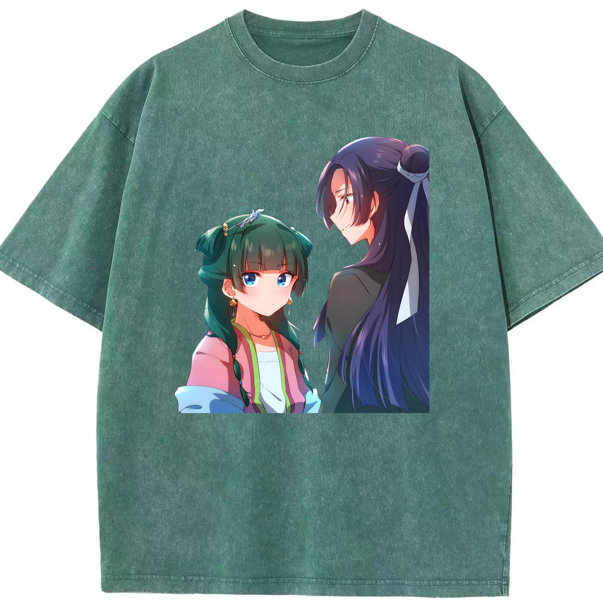 （画像用） 薬屋のひとりごと The Apothecary Diaries 綿100% ヴィンテージ風 半袖Tシャツ（フロントプリント）